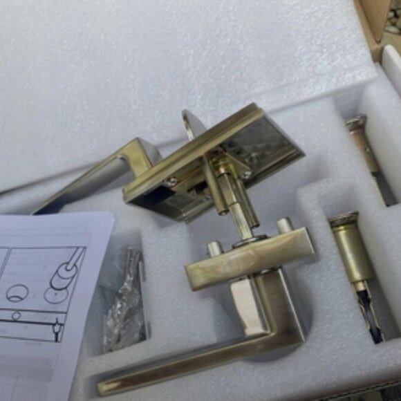 Elamor Door Handle Deadbolt Set Silver Front Door Lock Easy to Install - Picture 2 of 8